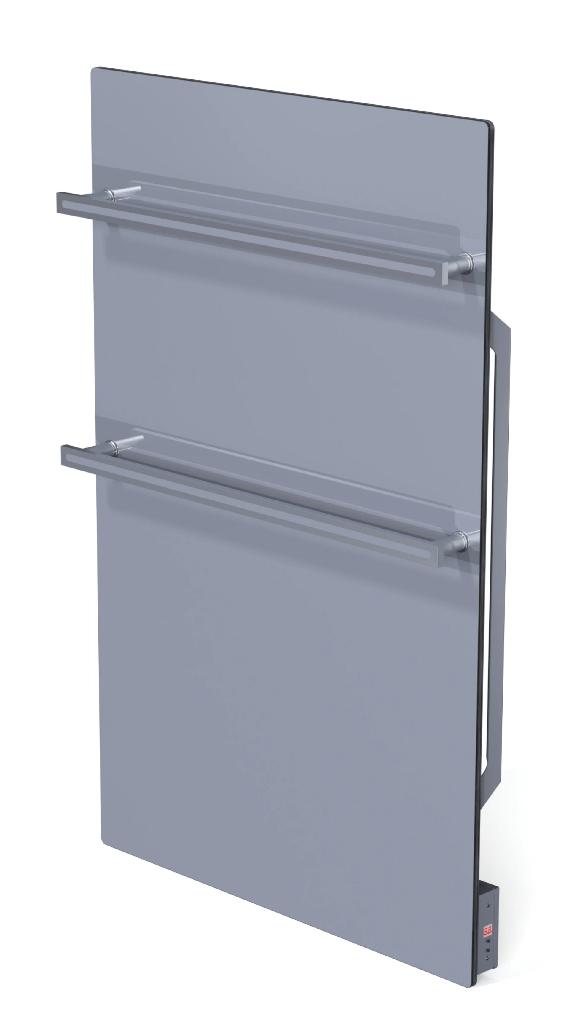 Bluebell Infrared Glass Towel Heater with Thermostat – Stylish 500W Bathroom Heater - Grey