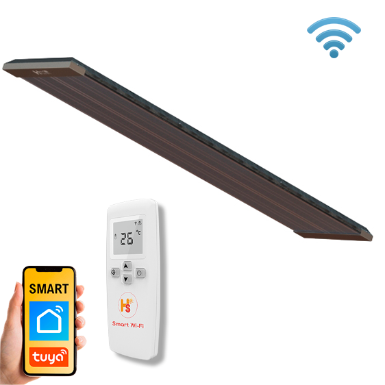 Rose-Pro Far Infrared Ceiling & Wall Heating Panel with Smart WiFi Thermostat & Remote – Slim, High-Efficiency Metal Heater - Silver (500W–2000W)