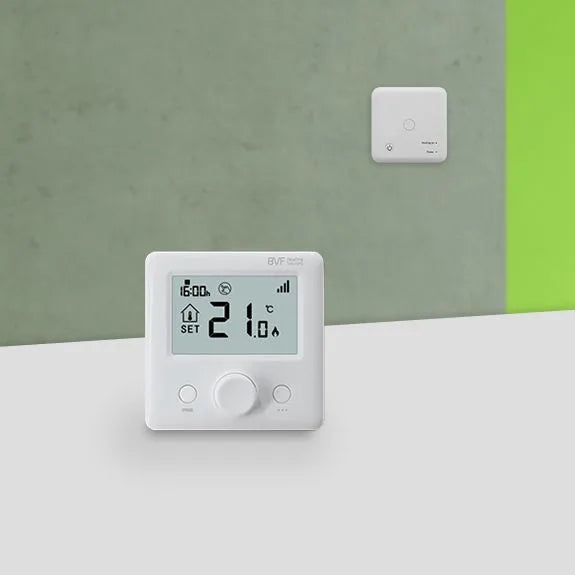 24-FX Wireless Radio Frequency Room Thermostat – Programmable Heating Controller with Receiver (Electric & Infrared Panels)