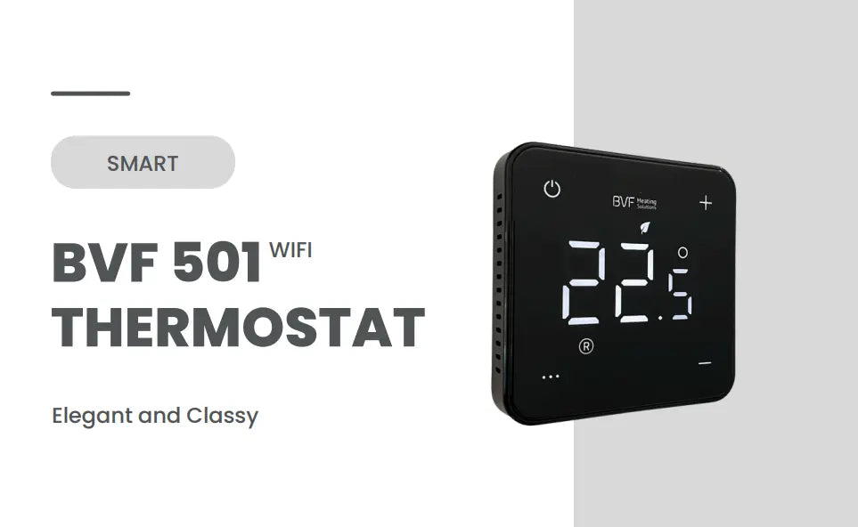 501 Smart WiFi Thermostat – Programmable Heating Controller - Black