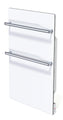 Bluebell Infrared Glass Towel Heater with Thermostat – Stylish 500W Bathroom Heater - White