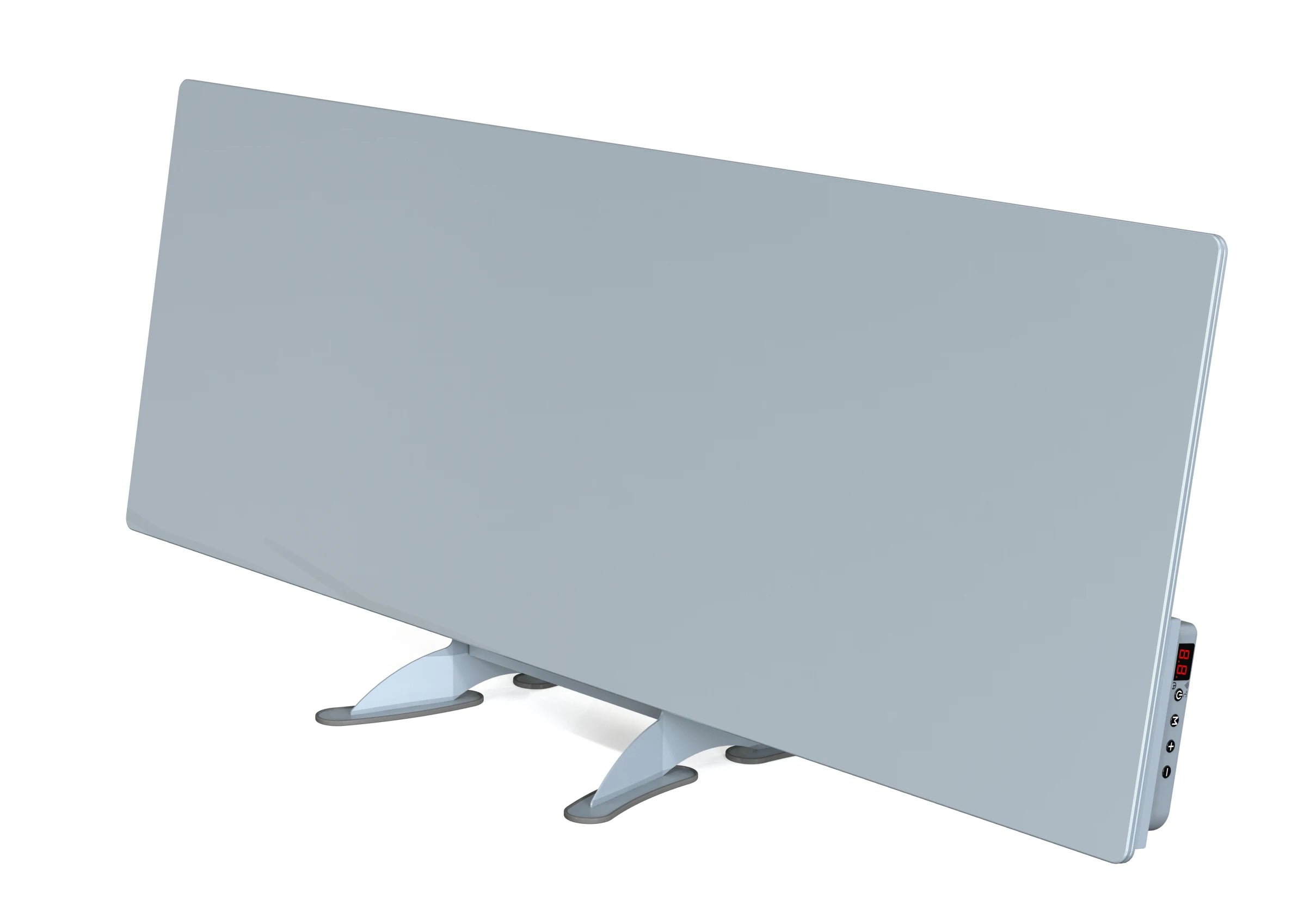 Lavender Smart Glass Far Infrared Heater – Sleek Wall Panel with WiFi Thermostat or Manual Control - Grey (400W & 800W)