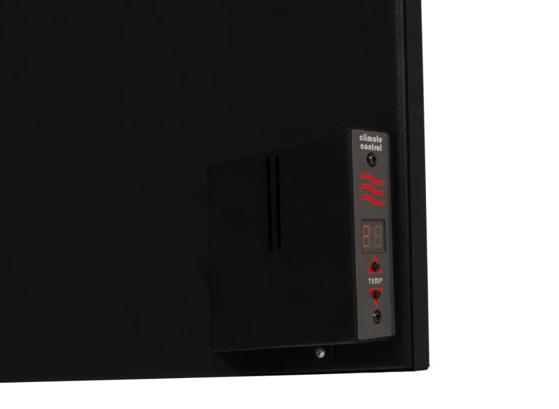 Orchid Far Infrared Metal Heater with Built-In Digital Thermostat – Stylish & Energy-Efficient Heating - Black (400W-1000W)