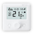 Programmable Radio Frequency Room Thermostat 2 piece, battery op thermostat and receiver.-UK Infrared Heating Company