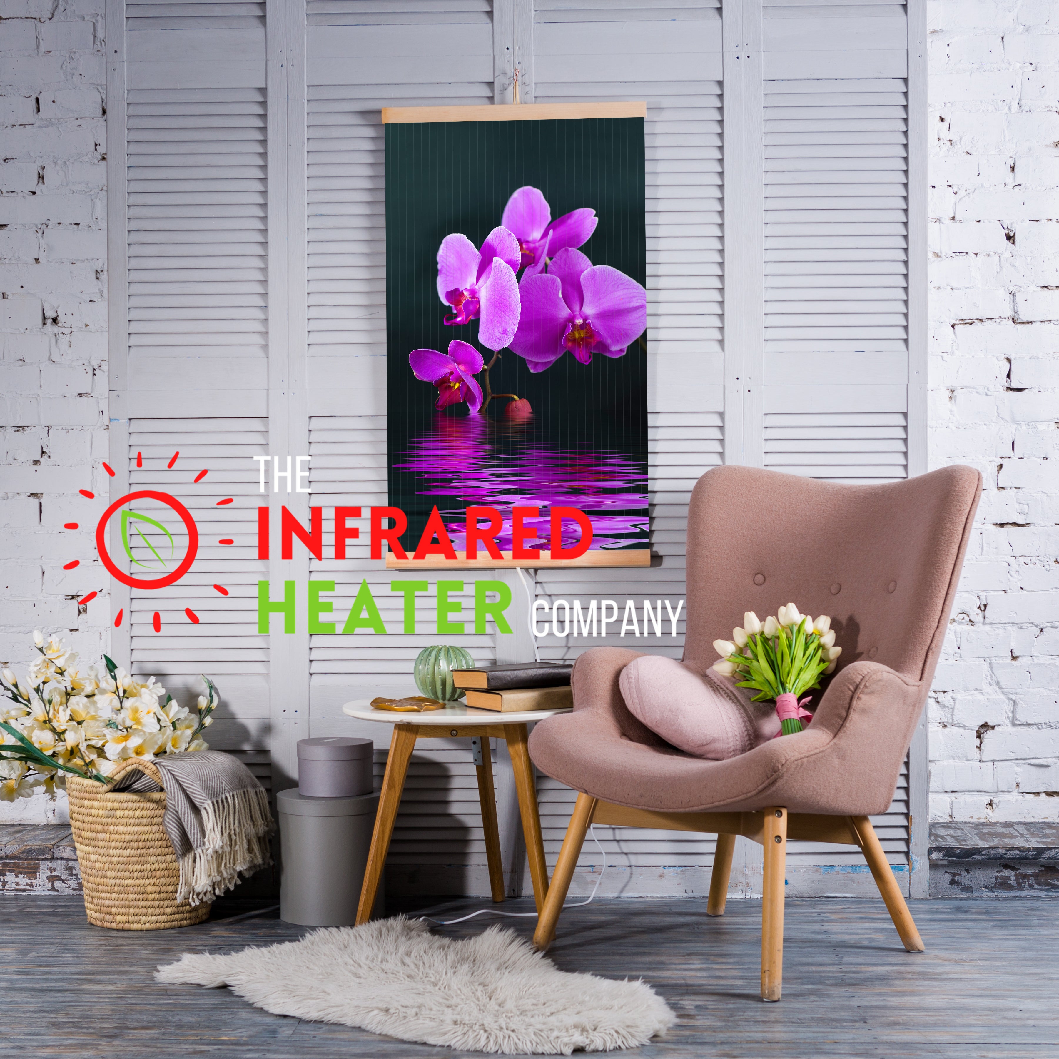 Infrared Wall mounted  Picture Heater. Far Infrared Heating Panel 420W "Violet Mood"